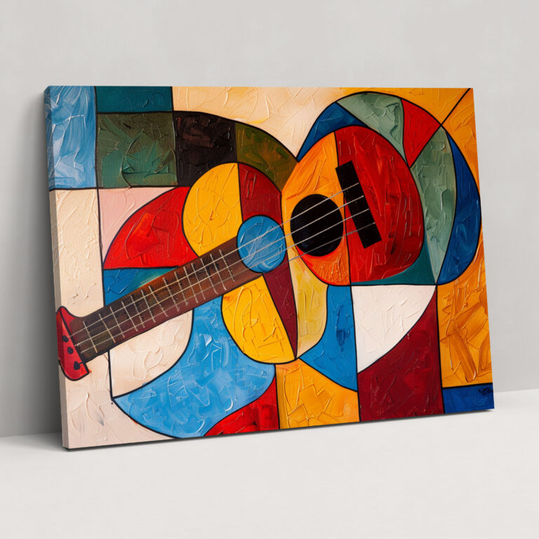 Pablo Picasso Wall Art - Pablo Picasso, Home Decoration, Pablo Picasso, Abstract Figure With Guitar