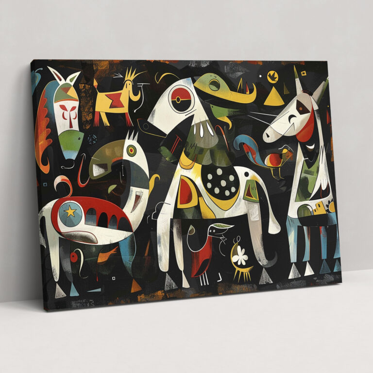 Pablo Picasso Wall Art - Pablo Picasso, Canvas Print, Pablo Picasso, Whimsical Animals