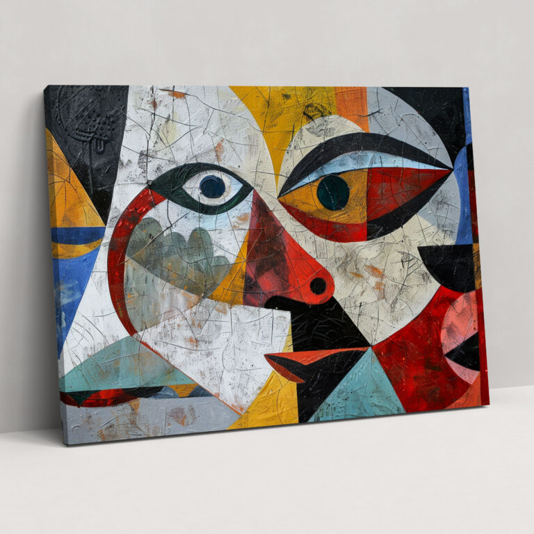 Picasso Inspired Geometric Abstract Canvas Print - Pablo Picasso, Home Decoration, Canvas, Wall Art