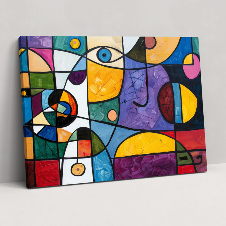 Colorful Abstract Picasso Canvas Print - Pablo Picasso, Pablo Picasso, Canvas Wall Art, Wall Decoration