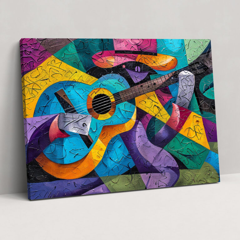 Pablo Picasso Abstract Guitar Player Wall Art - Pablo Picasso, Canvas Print, Canvas, Pablo Picasso