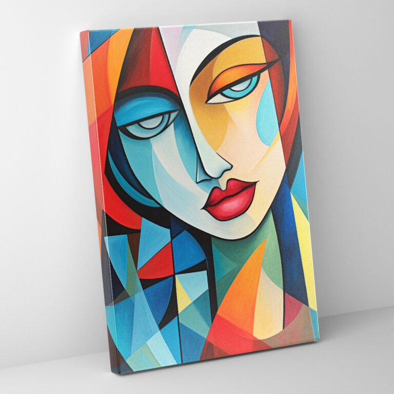 Pablo Picasso Style Wall Art - Pablo Picasso, Wall Art, Fragmented Shapes, Canvas Print