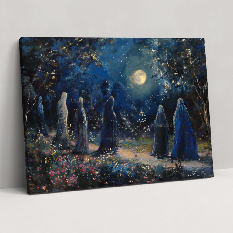 Moonlit Garden Canvas Print - Pre-Raphaelite Brotherhood, Canvas Print, Canvas, Canvas Wall Art