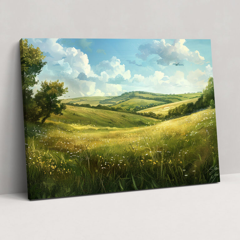 Countryside Landscape Canvas Print - Pre-Raphaelite Brotherhood, Home Decoration, Wall Art, Canvas Wall Art