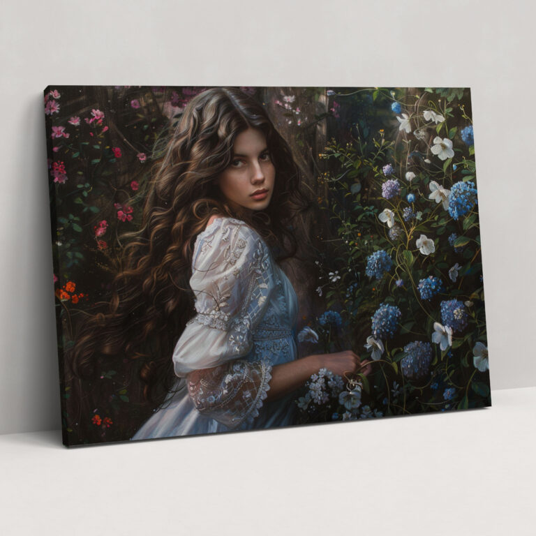 Pre-Raphaelite Brotherhood Wall Art - Dreamy Portrait Of Young Maiden Canvas Print - Pre-Raphaelite Brotherhood, Wall Decoration, Wall Art, Pre-Raphaelite Brotherhood
