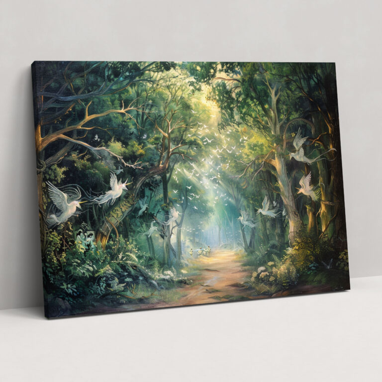 Pre-Raphaelite Brotherhood Wall Decoration - Mystical Forest Scene Canvas Print - Pre-Raphaelite Brotherhood, Wall Decoration, Canvas, Wall Art