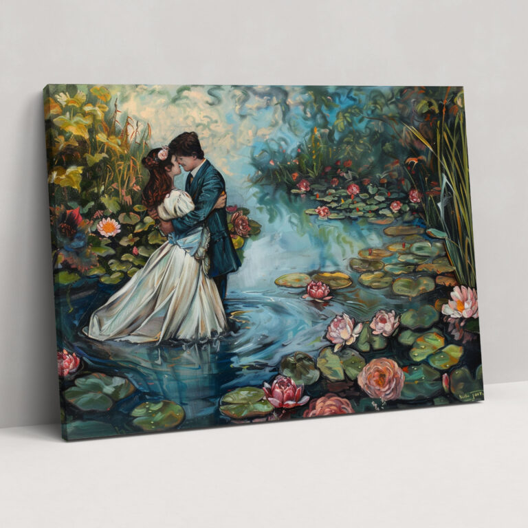 Pre-Raphaelite Brotherhood Canvas Print - Romantic Lovers In Lush Garden Wall Art - Pre-Raphaelite Brotherhood, Home Decoration, Canvas Wall Art, Wall Decoration