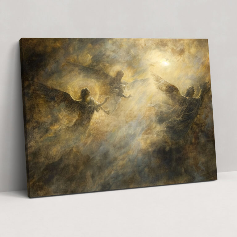 Pre-Raphaelite Brotherhood Wall Art - Ethereal Angels In Celestial Heavens Canvas Print - Pre-Raphaelite Brotherhood, Canvas Print, Wall Art, Wall Decoration