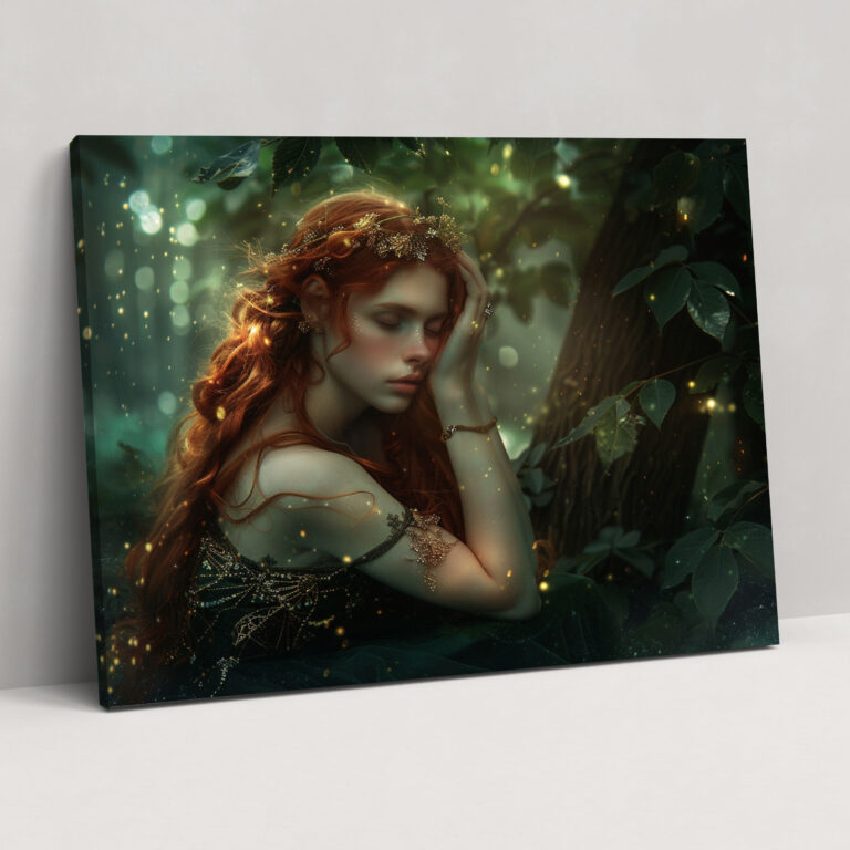 Pre-Raphaelite Brotherhood Wall Art - Enchanting Nymph In Magical Forest Canvas Print - Pre-Raphaelite Brotherhood, Canvas Print, Wall Decoration, Canvas Wall Art