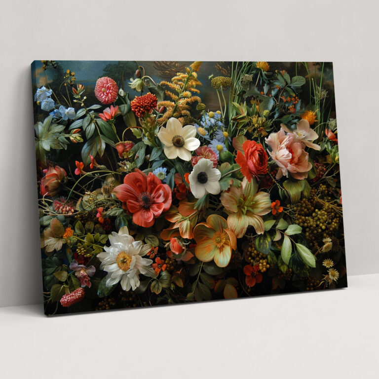 Pre-Raphaelite Brotherhood Floral Canvas Print - Pre-Raphaelite Brotherhood, Wall Art, Canvas Wall Art, Canvas