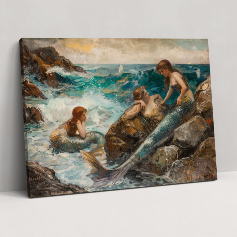 Pre-Raphaelite Brotherhood Mermaid Wall Art - Pre-Raphaelite Brotherhood, Pre-Raphaelite Brotherhood, Canvas Wall Art, Home Decoration