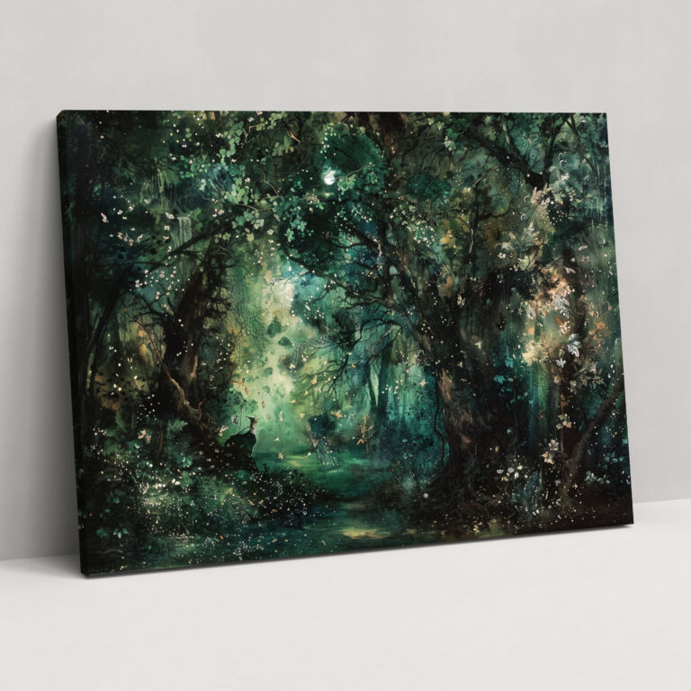 Enchanted Forest Pre-Raphaelite Brotherhood Canvas Print - Pre-Raphaelite Brotherhood, Pre-Raphaelite Brotherhood, Wall Art, Wall Decoration