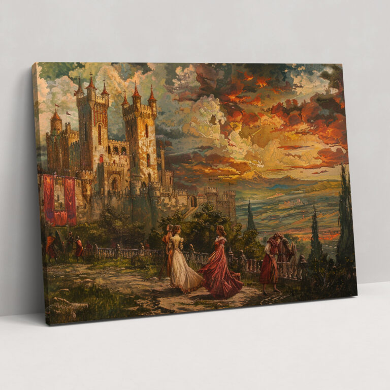 Medieval Castle Pre-Raphaelite Brotherhood Canvas Print - Pre-Raphaelite Brotherhood, Wall Decoration, Canvas, Pre-Raphaelite Brotherhood