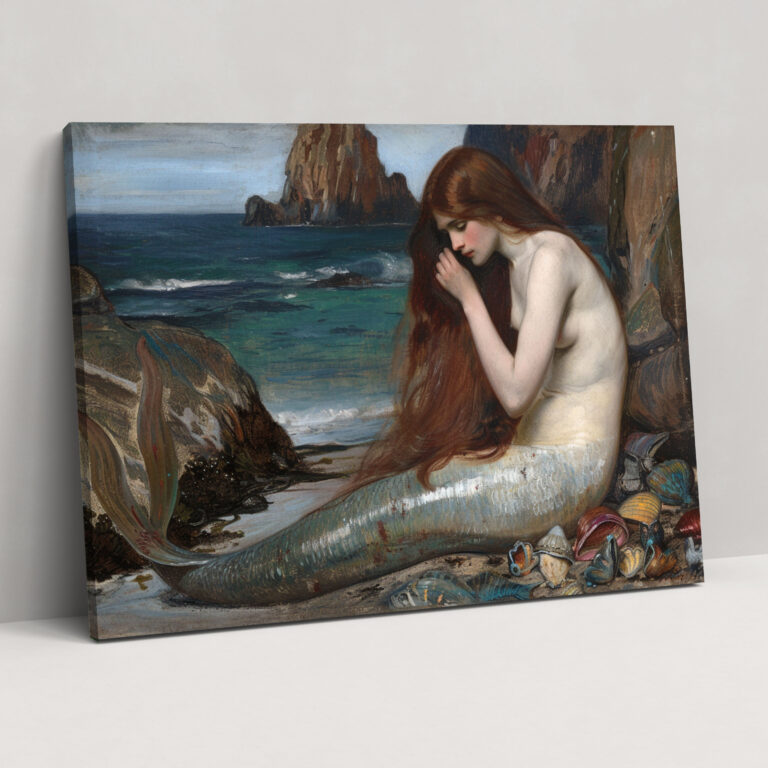 Mythical Mermaid Pre-Raphaelite Brotherhood Canvas Print - Pre-Raphaelite Brotherhood, Canvas Print, Canvas Wall Art, Wall Decoration