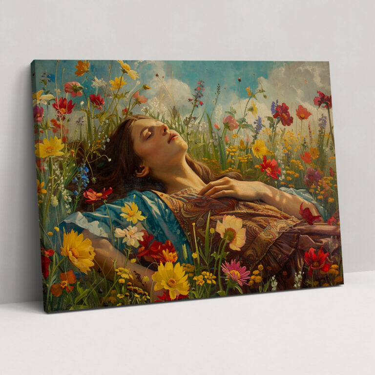 Dreamy Meadow Pre-Raphaelite Brotherhood Wall Art - Pre-Raphaelite Brotherhood, Pre-Raphaelite Brotherhood, Canvas Wall Art, Wall Decoration