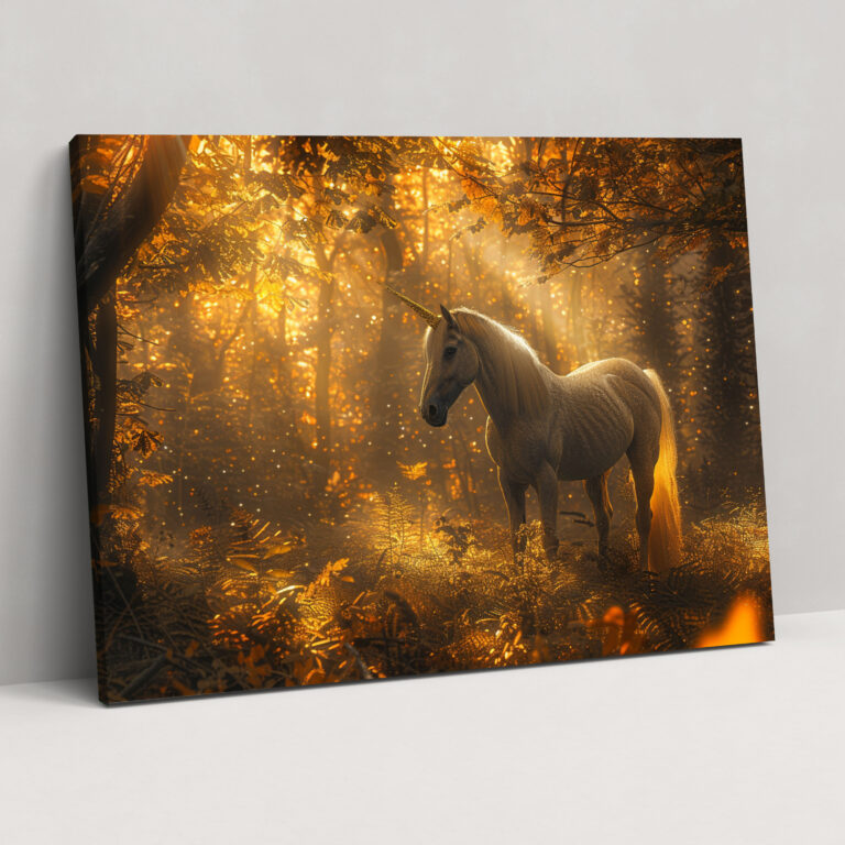 Majestic Unicorn Pre-Raphaelite Brotherhood Canvas Print - Pre-Raphaelite Brotherhood, Canvas, Home Decoration, Pre-Raphaelite Brotherhood