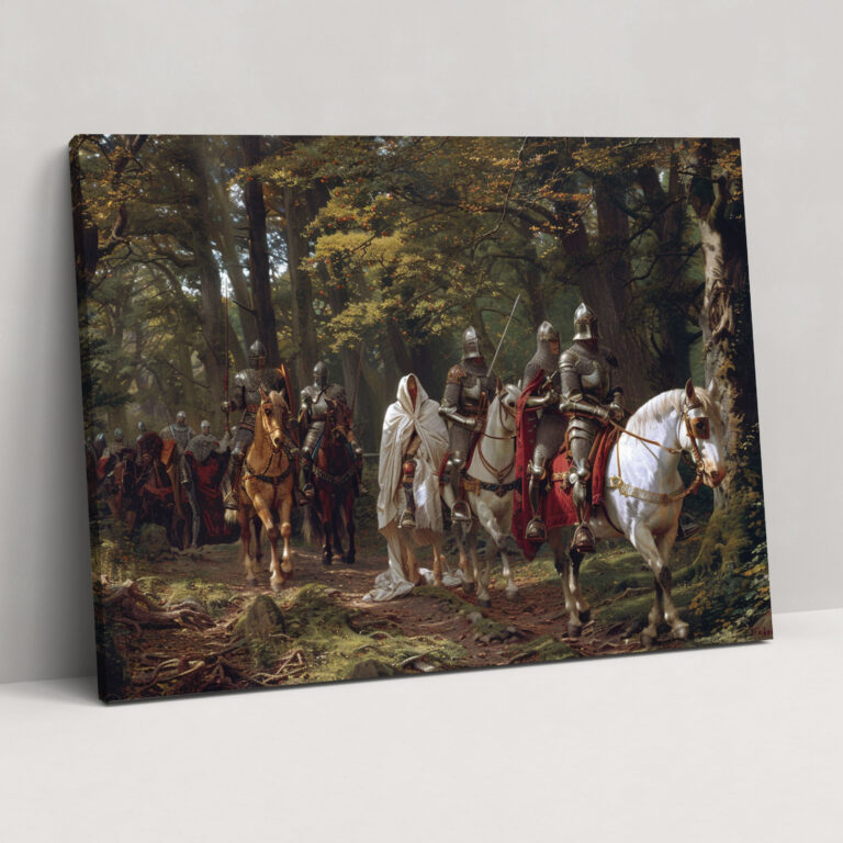 Pre-Raphaelite Brotherhood Knights Quest Wall Decoration - Pre-Raphaelite Brotherhood, Canvas Wall Art, Canvas, Wall Decoration