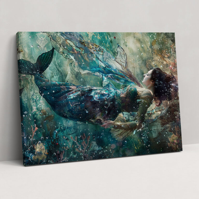 Pre-Raphaelite Brotherhood Mystical Mermaid Wall Art - Pre-Raphaelite Brotherhood, Canvas, Mermaid, Pre-Raphaelite Brotherhood