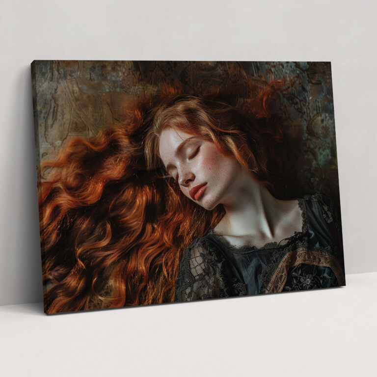 Pre-Raphaelite Brotherhood Haunting Portrait Canvas Print - Pre-Raphaelite Brotherhood, Canvas Print, Pre-Raphaelite Brotherhood, Woman
