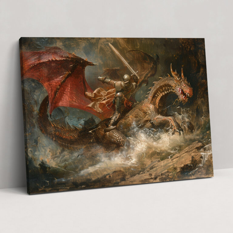 Pre-Raphaelite Brotherhood Dragon Canvas Print - Pre-Raphaelite Brotherhood, Wall Decoration, Pre-Raphaelite Brotherhood, Canvas