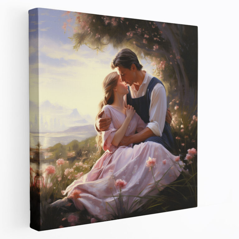 Romantic Couple Canvas Print - Portrait, Home Decoration, Canvas Print, Romantic Art