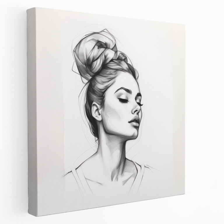 Minimalist Portrait Wall Decoration - Portrait, Line Drawing, Elegance, Timeless