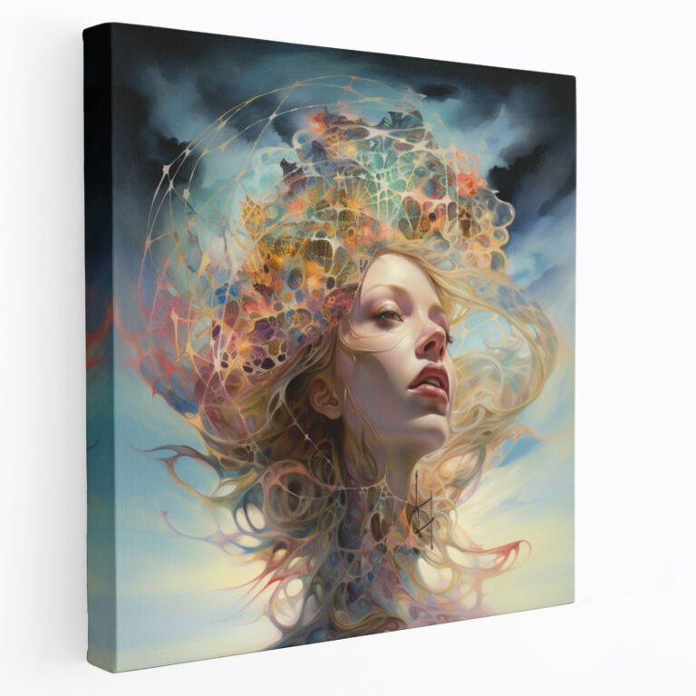 Surreal Portrait Canvas Print - Portrait, Thought-Provoking, Wall Art, Captivating