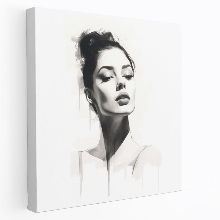 Minimalist Portrait Wall Art - Portrait, Canvas, Wall Decoration, Canvas Wall Art