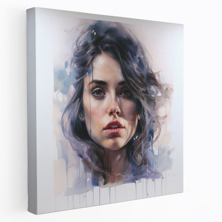 Watercolor Portrait Wall Art - Portrait, Portrait, Canvas Wall Art, Painting
