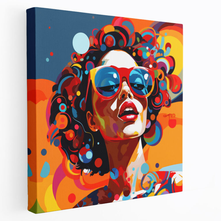 Portrait Wall Art - Pop Art Illustration - Portrait, Bold Colors, Illustration, Canvas