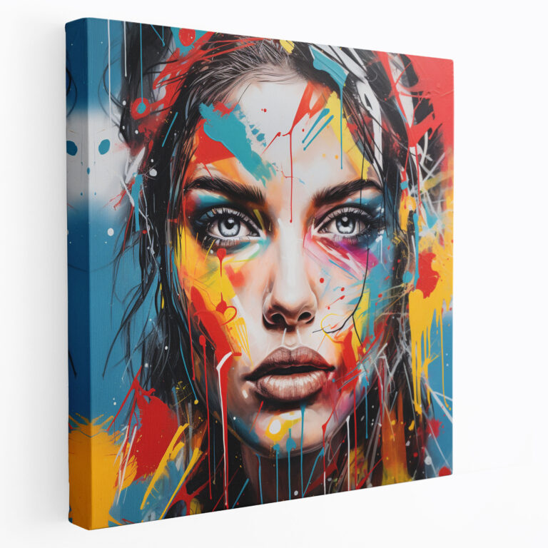 Portrait Wall Art - Graffiti Street Art - Portrait, Rebellious, Canvas Print, Canvas Wall Art