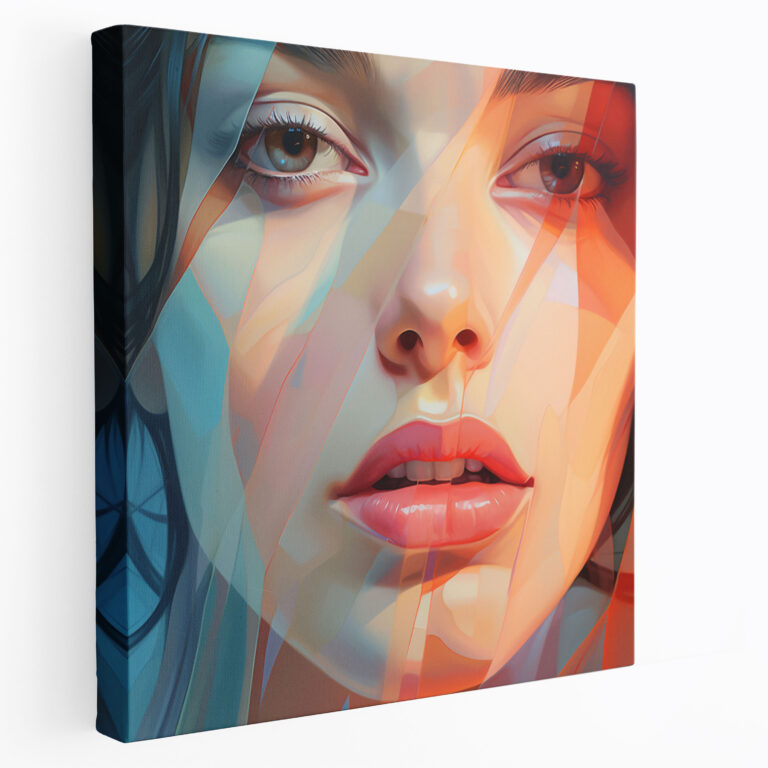 Portrait Wall Art - Contemporary Digital Illustration Canvas Print - Portrait, Canvas Wall Art, Digital Illustration, Emotions