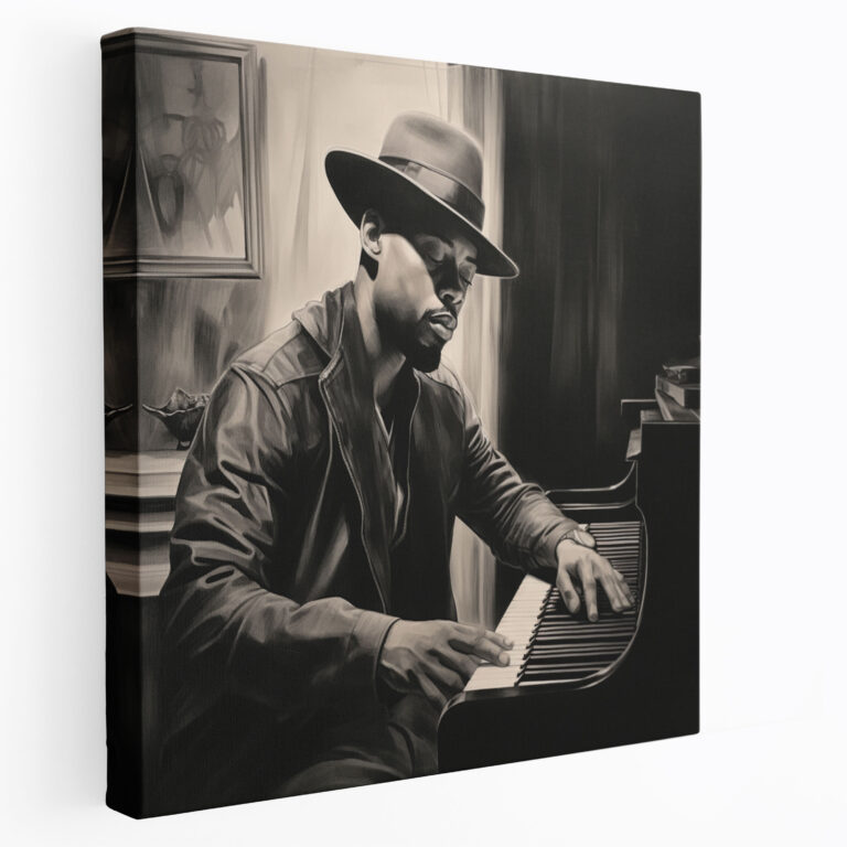 Portrait Wall Decoration - Classic Charcoal Sketch Canvas Print - Portrait, Canvas Print, Canvas Wall Art, Soulful Essence