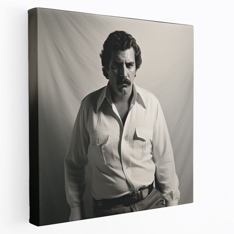 Pablo Escobar Canvas Print - Pablo Escobar, Black And White, Canvas Print, Canvas