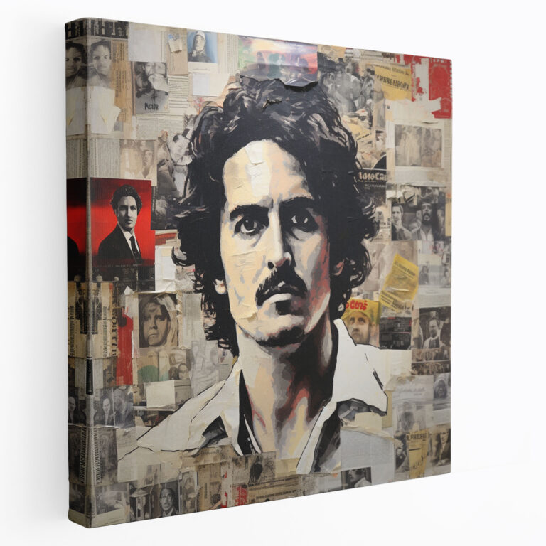 Pablo Escobar Canvas Print - Pablo Escobar, Wall Art, Chronicling, Newspaper Clippings