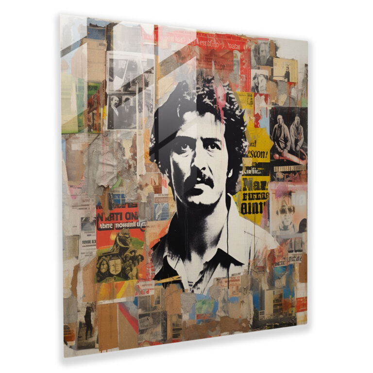 Pablo Escobar Mixed Media Glass Print - Pablo Escobar, Modern Art, Glass Print, Pablo Escobar
