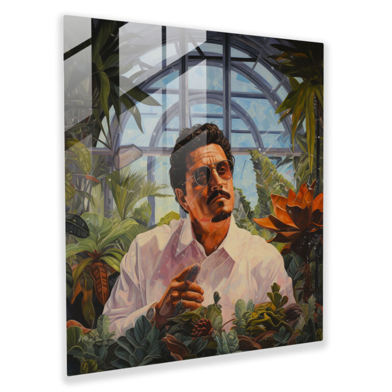 Pablo Escobar Glass Print - Pablo Escobar, Home Decoration, Glass Art, Glass Wall Art