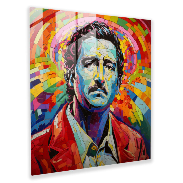 Pablo Escobar Glass Print - Pablo Escobar, Modern Art, Glass Art, Home Decoration