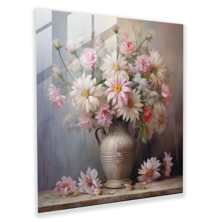Pastel Dreams Glass Print - Pastel, Bouquet Of Flowers, Glass Wall Art, Glass Print