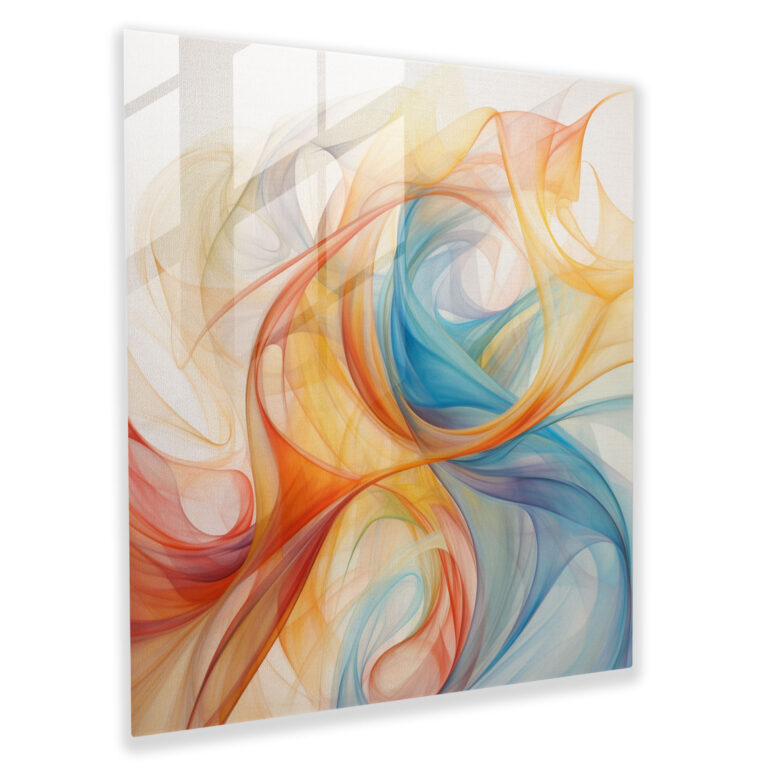 Energetic Pastel Glass Art - Pastel, Modern Art, Swirls, Pastel