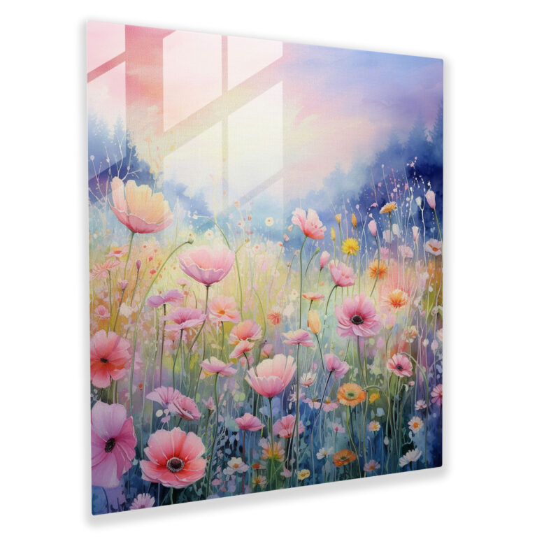 Pastel Watercolor Glass Print - Pastel, Pastel, Glass Art, Wall Decoration