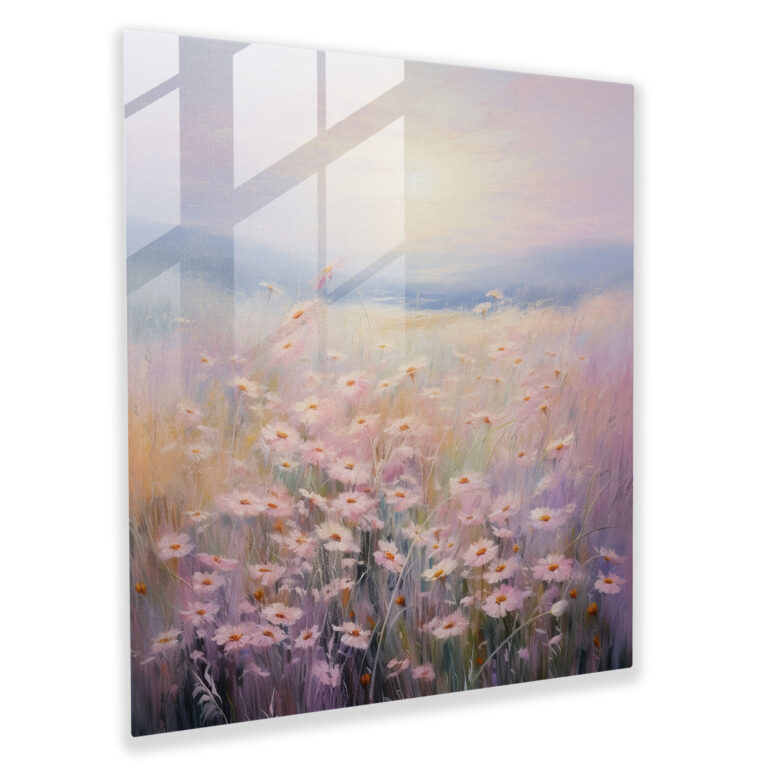 Pastel Dreams Glass Print - Pastel, Nature Lovers, Modern Art, Soft Pastel Painting