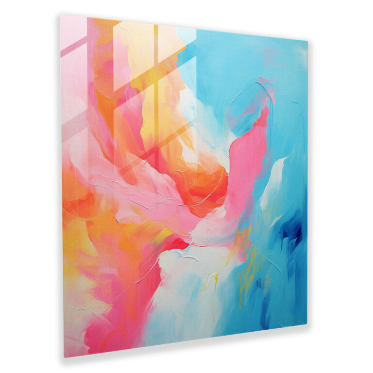 Pastel Fusion Glass Print - Pastel, Vibrant Pastel Hues, Glass Art, Uplifting