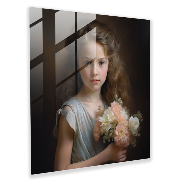 Pastel Innocence Glass Print - Pastel, Charming Touch, Sense Of Innocence, Glass Print