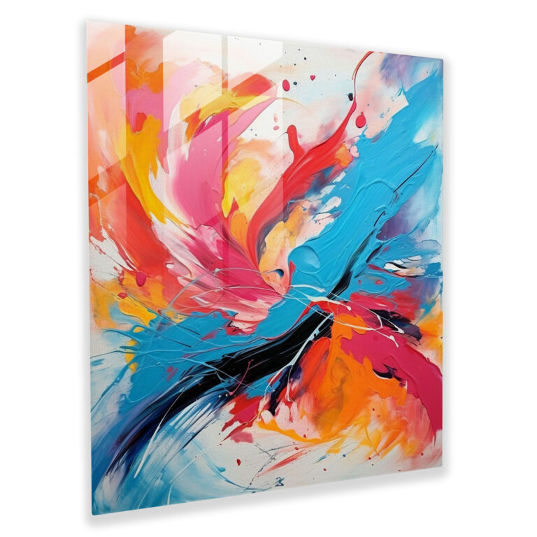 Abstract Energy Glass Print - Portrait, Portrait, Glass Print, Abstract Painting