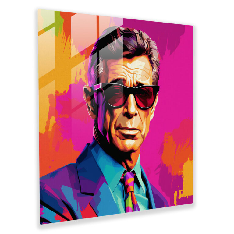 Pop Culture Icon Glass Print - Portrait, Bold, Modern Art, Glass Wall Art