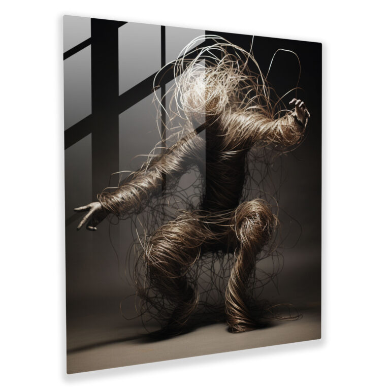 Intricate Pose Wire Puppet Glass Print - Puppet, Puppet, Glass Art, Glass Wall Art