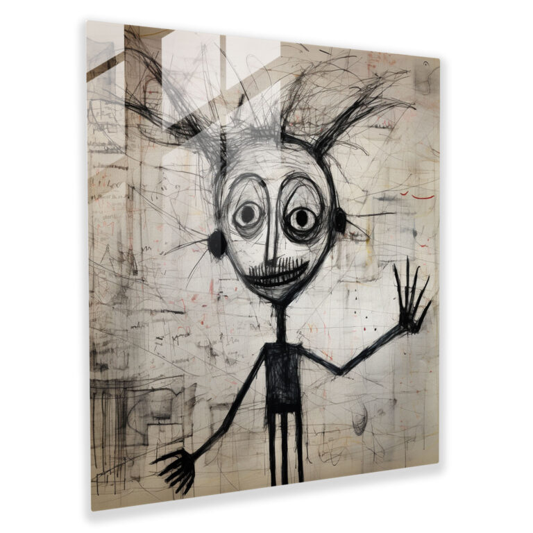 Expressive Emotion Puppet Glass Print - Puppet, Emotions, Home Decoration, Glass Art