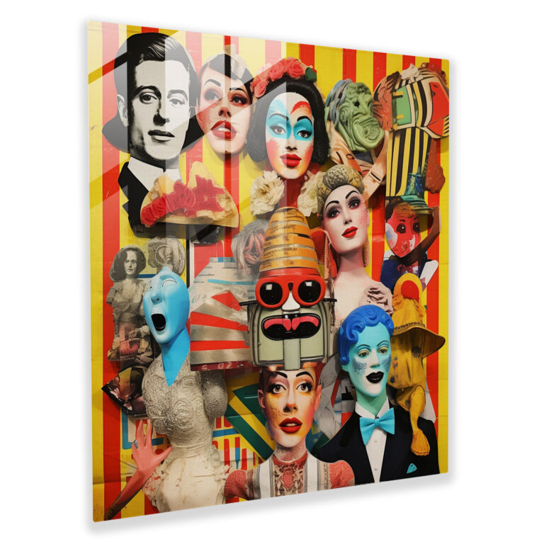 Iconic Puppets Pop Art Glass Print - Puppet, Glass Print, Glass Art, Iconic