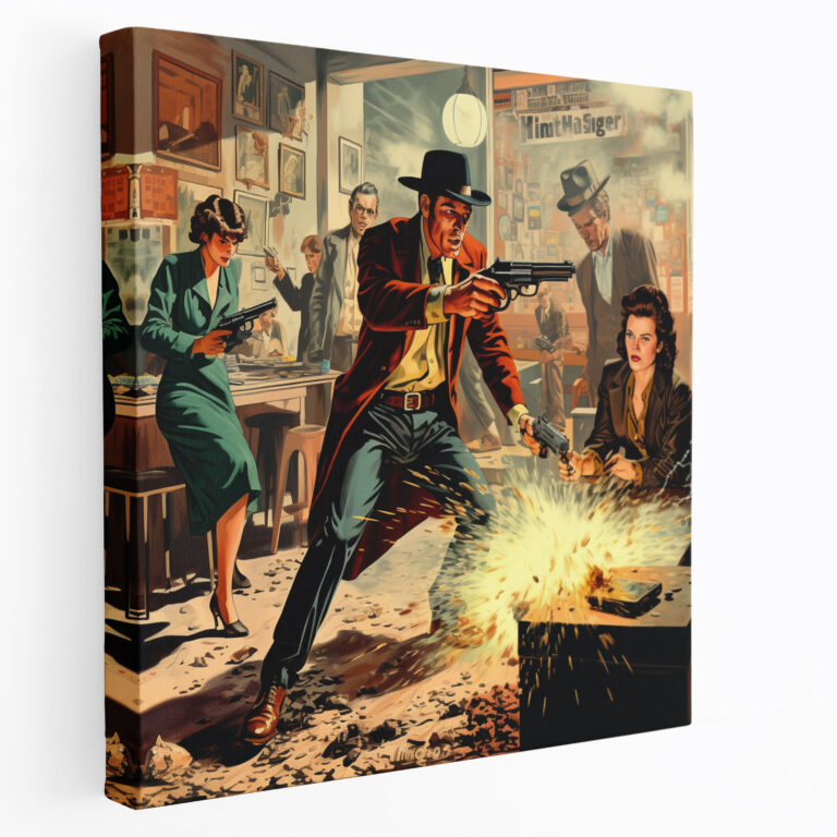 Pulp Fiction Canvas Print - Pulp Fiction, Retro, Comic Book Art, Home Decoration
